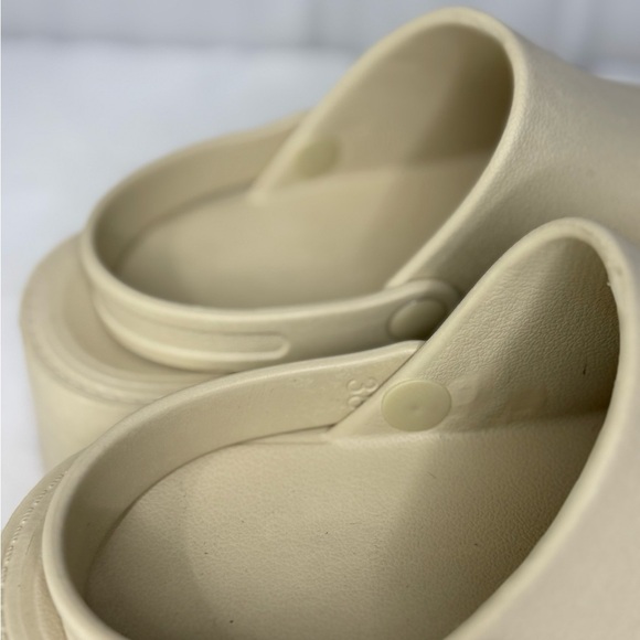 Cream Platform Clogs - Picture 8 of 12